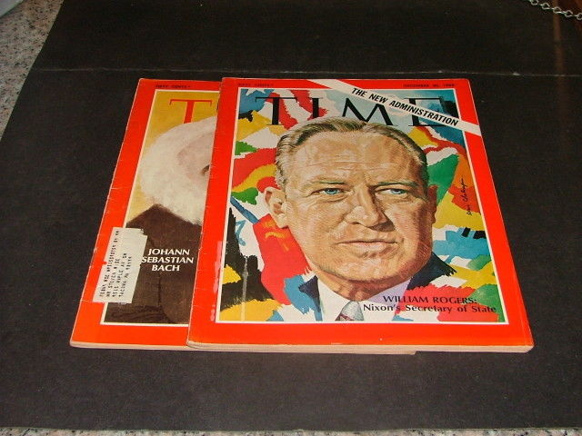 2 Iss Time Dec 20, 27 1968 Wm Rogers: Nixon's Sec Of State, Johann Bach